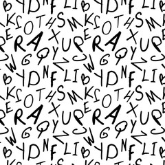 pattern with rounded alphabet letters