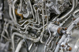 Fototapeta Młodzieżowe - jet engine. airplane engine side view close up