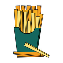 Poster - fast food french fries icon