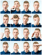 © Iurii - Set of handsome emotional man