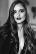 © Natalia Chircova - Beautiful young girl, fashion portrait. Black and white image