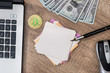 © RomanR - laptop, bitcoin, blank and pen, mouse, dollar