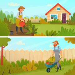 Sticker - Gardening Banner Set