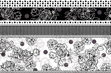 transverse direction flower textile pattern 