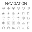 navigation icons set on white background