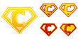 Super hero Logo Letters Superhero Alphabet