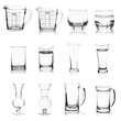 © kaiskynet - Measuring cups and glasses of various types isolated on a white background