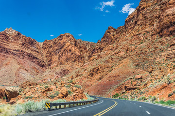 Sticker - Modern highway in the USA. Arizona