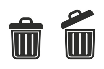 Wall Mural - Trash can vector icon.