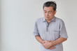 © 9nong - sick middle aged man, stomach ache, diarrhea, constipation, gastritis, indigestion