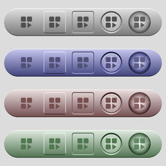 Sticker - Component play icons on horizontal menu bars