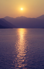 Wall Mural - Beautiful sunset in Montenegro.