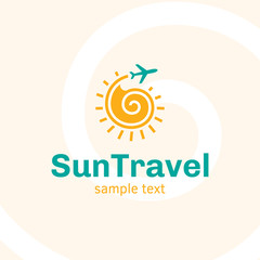 Vector Sun Travel Logo Template