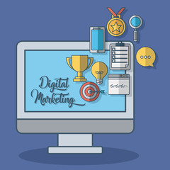 Wall Mural - digital marketing design