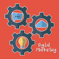 Wall Mural - digital marketing design