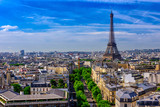 Fototapeta Boho - Skyline of Paris with Eiffel Tower in Paris, France