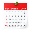 September 2018 - Calendar