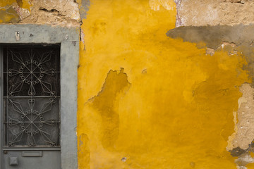 Door on yellow wall II