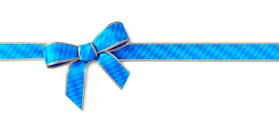 Wall Mural - bavarian bow and ribbon - panorama