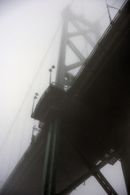 Lions Gate Bridge In A Foggy Day