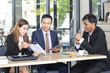 © Bavorndej - Asian Woman Present Business project for boss. People Working Concept.