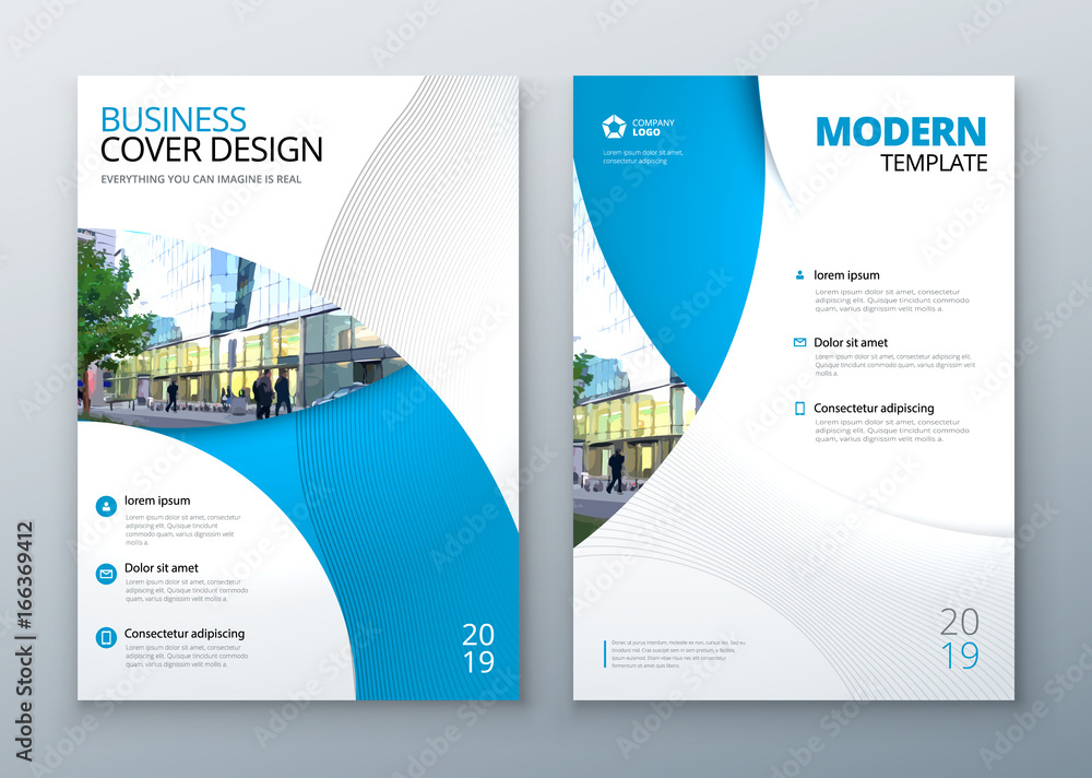 Brochure template layout design. Corporate business annual report, catalog, magazine, flyer mockup. Creative modern bright concept circle round shape - obrazy, fototapety, plakaty 