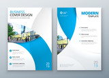 Fototapeta  - Brochure template layout design. Corporate business annual report, catalog, magazine, flyer mockup. Creative modern bright concept circle round shape