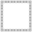 © Svetlana Parshakova - Geometric, Arabic square framework, interlaced lines. For page decoration, title, card, label.