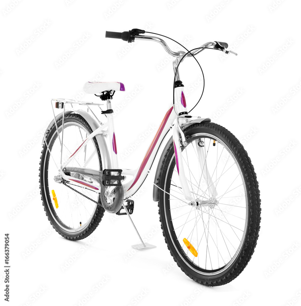 Bicycle on white background