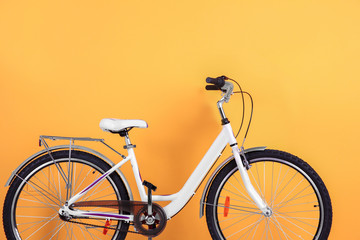 Wall Mural - Bicycle on color background