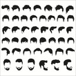 A set of patterns for men's hairstyles