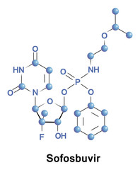 Wall Mural - Sofosbuvir medication hepatitis C