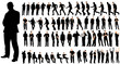 © zolotons - Vector, isolated, a set of men, a collection of silhouettes
