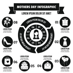 Wall Mural - Mothers day infographic concept, simple style
