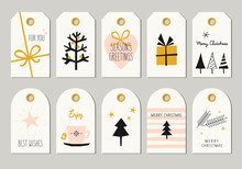 Set Of Decorative Christmas Tags