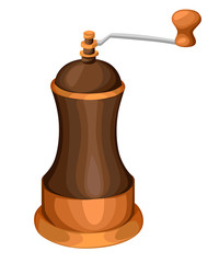 Color illustration of coffee grinder icon Web site page and mobile app design vector element