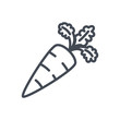 Food vegetables line icon carrot
