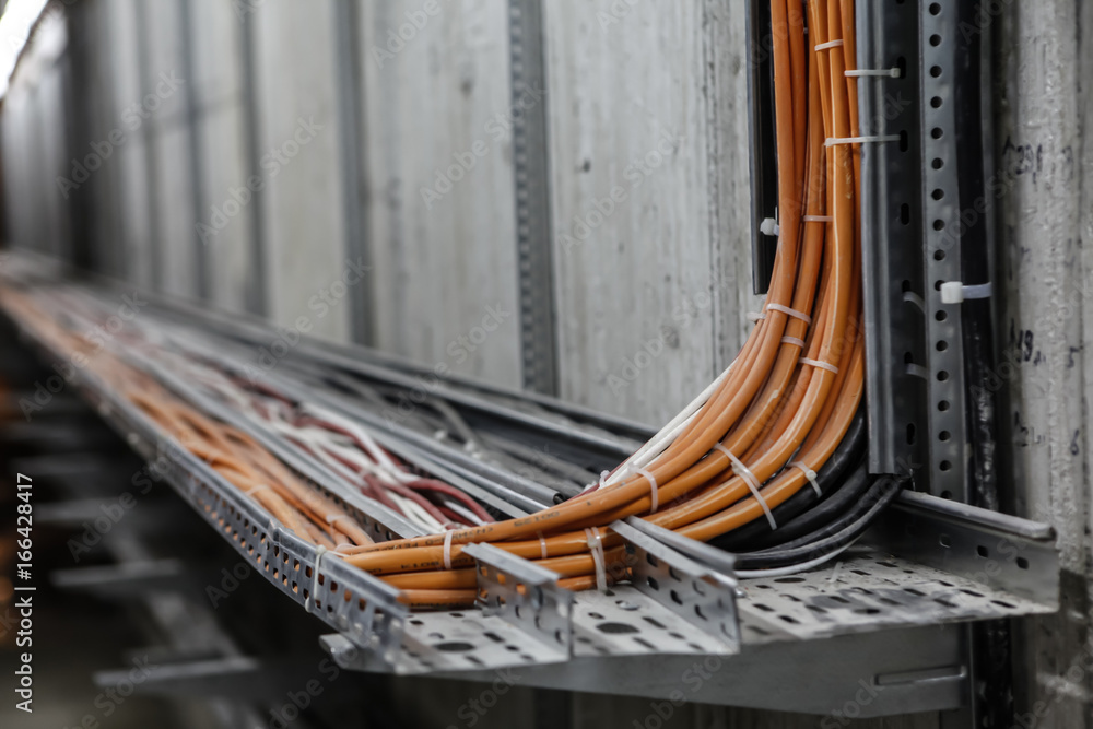 Fibre Optic Network Cables. Fibre channel optical network cables on ...