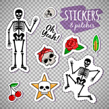 Fototapeta Pokój dzieciecy - Skeleton stickers on transparent background