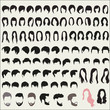 Large set of hairstyles for men and women