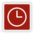 Red Icon Schaltfläche - Uhr