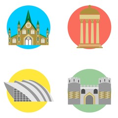 Wall Mural - scotland icons set