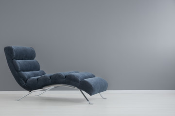 Navy blue chaise lounge