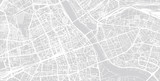 Fototapeta Londyn - Urban city map of Warsaw, Poland