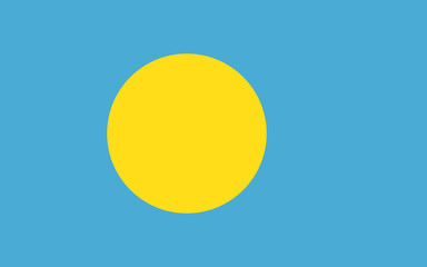 Wall Mural - Official vector flag of Palau . Republic of Palau .