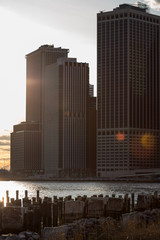 Wall Mural - Sunset Behind New York City Building pt 4