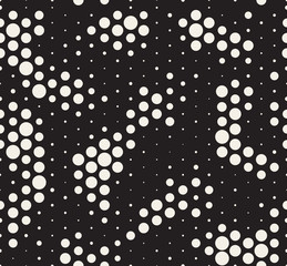Leinwandbilder - Halftone pattern. Snake skin style seamless pattern. Black and white background with halftone transition
