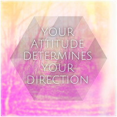 your attitude determines your direction 