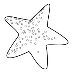 Poster - Starfish icon outline