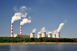 Smoking Chimney power plants . Bełchatów, Poland.